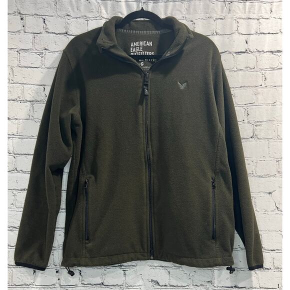 American Eagle Outfitters Other - Men's American Eagle Oilve Green Fleece Zip Up